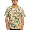 Quiksilver Natas Blank Short Sleeve Shirt In Birch Multi -Men Clothing Store 933868270 1 720x928