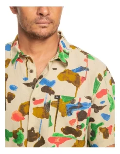 Quiksilver Natas Blank Short Sleeve Shirt In Birch Multi -Men Clothing Store 933868270 4 720x928