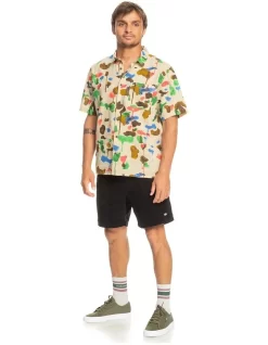 Quiksilver Natas Blank Short Sleeve Shirt In Birch Multi -Men Clothing Store 933868270 5 720x928