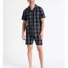 Short Sleeve Softwash Poplin PJ Set In Beach Check 1 Short Sleeve Softwash Poplin PJ Set In Beach Check -Men Clothing Store 934046920 1 720x928
