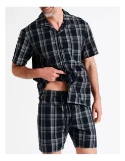 Short Sleeve Softwash Poplin PJ Set In Beach Check -Men Clothing Store 934046920 3 720x928