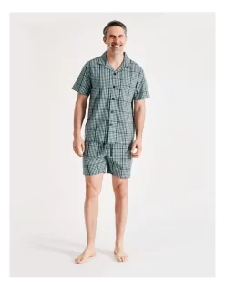 Short Sleeve Softwash Poplin PJ Set In Plaid Check -Men Clothing Store 934047190 3 720x928