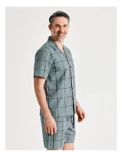 Short Sleeve Softwash Poplin PJ Set In Plaid Check -Men Clothing Store 934047190 4 720x928