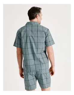 Short Sleeve Softwash Poplin PJ Set In Plaid Check -Men Clothing Store 934047190 5 720x928