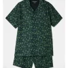 Short Sleeve Softwash Poplin PJ Set In Tropical Leaves -Men Clothing Store 934047280 1 720x928