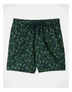 Short Sleeve Softwash Poplin PJ Set In Tropical Leaves -Men Clothing Store 934047280 5 720x928