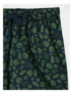 Short Sleeve Softwash Poplin PJ Set In Tropical Leaves -Men Clothing Store 934047280 6 720x928