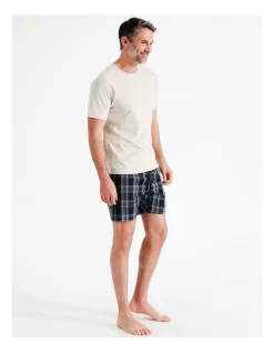 Short Sleeve Soft Wash Tee & Short Set In Beach Check -Men Clothing Store 934047460 4 720x928