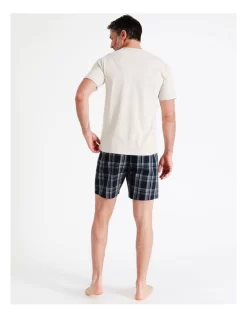 Short Sleeve Soft Wash Tee & Short Set In Beach Check -Men Clothing Store 934047460 6 720x928