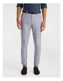 Lyle Slim Cropped Chino Pants In Navy