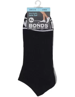 Bonds Mens 100 Trainer Socks 3 Pack In Multi