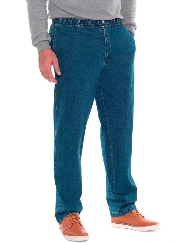 Elasticated Waist Denim Pant Blue 4 Elasticated Waist Denim Pant Blue - Image 2