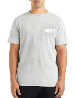 Classic Logo Tee In Light Acid Grey