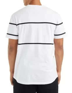 Skyline Contrast Piping T-shirt In White -Men Clothing Store 941802670 3 720x928
