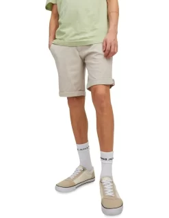 Jack & Jones Fury Chino Shorts In Silver Branch