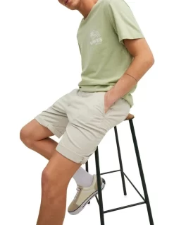 Jack & Jones Fury Chino Shorts In Silver Branch -Men Clothing Store 942149980 5 720x928