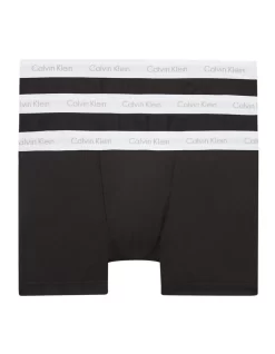 Calvin Klein Cotton Stretch Boxer Brief 3 Pack In Black