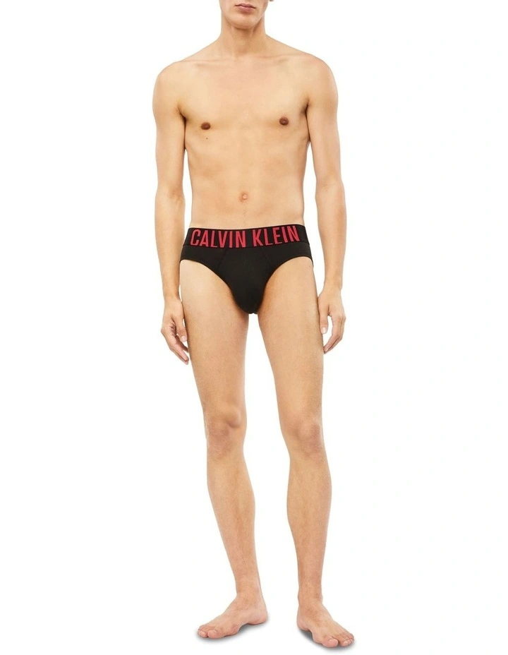 Calvin Klein Intense Power Cotton Briefs 3 Pack In Black Multi 4 Calvin Klein Intense Power Cotton Briefs 3 Pack In Black Multi - Image 2