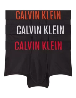 Calvin Klein Intense Power Micro Low Rise Trunks 3 Pack In Black Multi