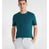 Mesh Textured Tee In Teal -Men Clothing Store 942734350 1 720x928