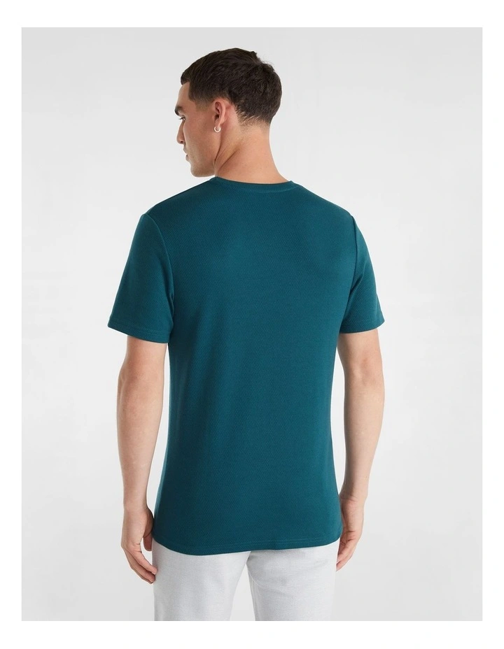 Mesh Textured Tee In Teal 4 Mesh Textured Tee In Teal - Image 2