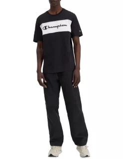 Champion EU Rochester Panel Tee In Black -Men Clothing Store 946391950 4 720x928