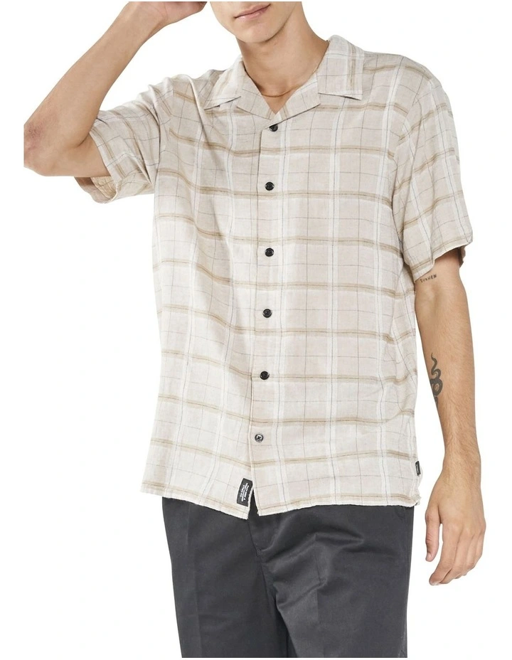 Everlasting Bowling Shirt In Stone 3 Everlasting Bowling Shirt In Stone