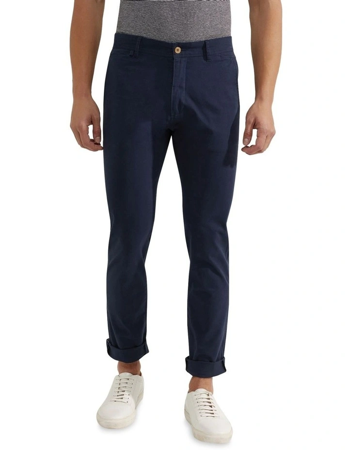 Oxford Danny Casual Organic Cotton Chinos In Navy 3 Oxford Danny Casual Organic Cotton Chinos In Navy