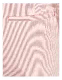 Oxford Toby Striped Shorts In Red -Men Clothing Store 948100600 6 720x928