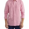 Oxford Holloway Pure Linen Shirt In Pink -Men Clothing Store 948738610 1 720x928
