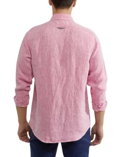 Oxford Holloway Pure Linen Shirt In Pink -Men Clothing Store 948738610 3 720x928