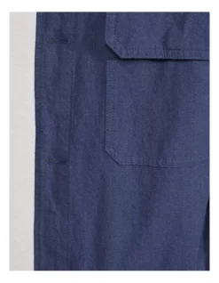 Oxford Alister Linen Cotton Overshirt In Navy 13 Oxford Alister Linen Cotton Overshirt In Navy -Men Clothing Store 948739330 6 720x928