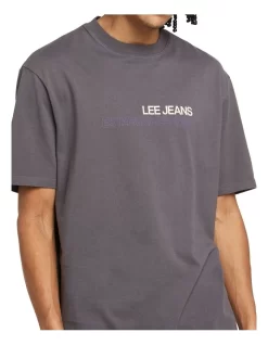 Lee Outlines Baggy Tee Slate In Slate -Men Clothing Store 948863710 4 720x928