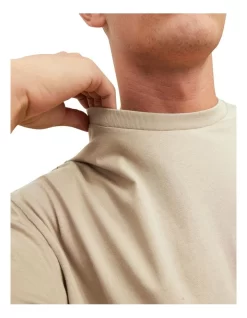 Jack & Jones Cocktail Embroidered Short Sleeve Crew Neck Tee In Chateau Crockery -Men Clothing Store 950192470 3 720x928