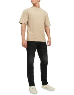 Jack & Jones Cocktail Embroidered Short Sleeve Crew Neck Tee In Chateau Crockery -Men Clothing Store 950192470 5 720x928