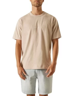 Minimal Logo Tee In Beige
