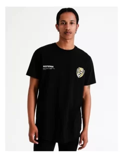 Richmond Curved Hem Tee In Black