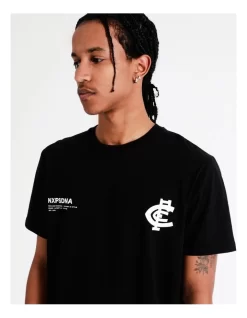 Carlton Curved Hem Tee In Black -Men Clothing Store 950383000 4 720x928