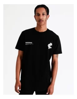 Carlton Curved Hem Tee In Black -Men Clothing Store 950383000 5 720x928