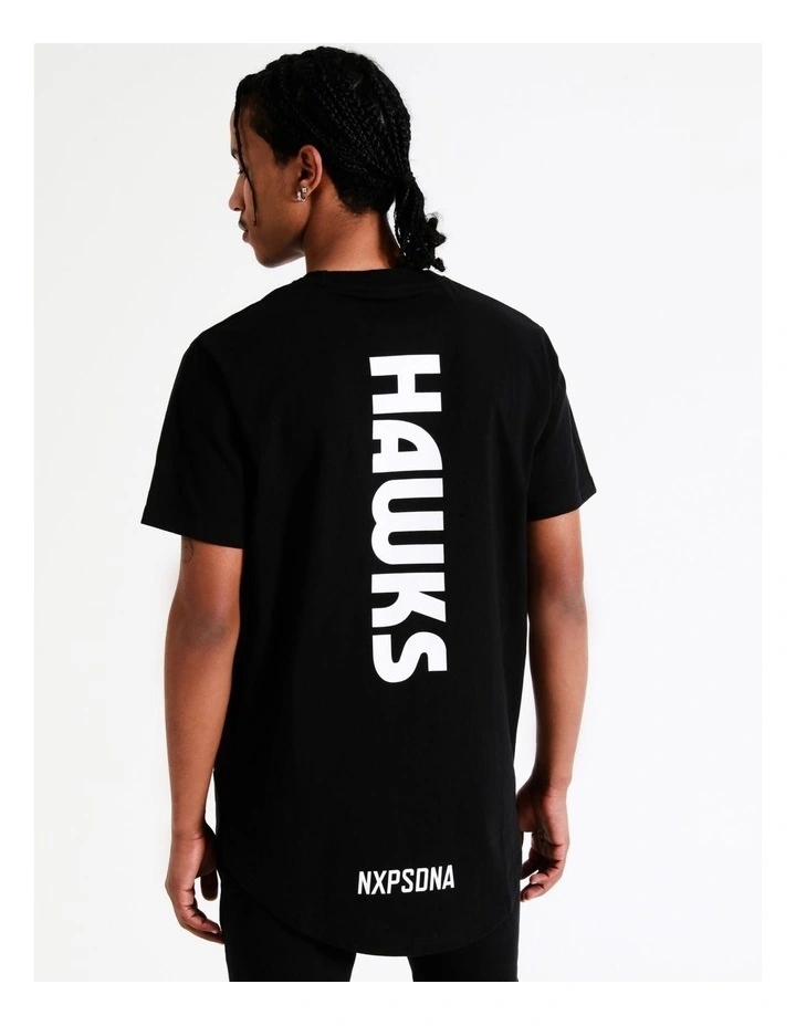 Hawthorn Curved Hem Tee In Black 4 Hawthorn Curved Hem Tee In Black - Image 2