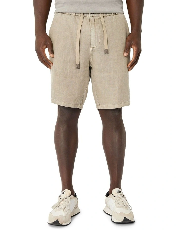 The Baller Linen Short In Beige 3 The Baller Linen Short In Beige
