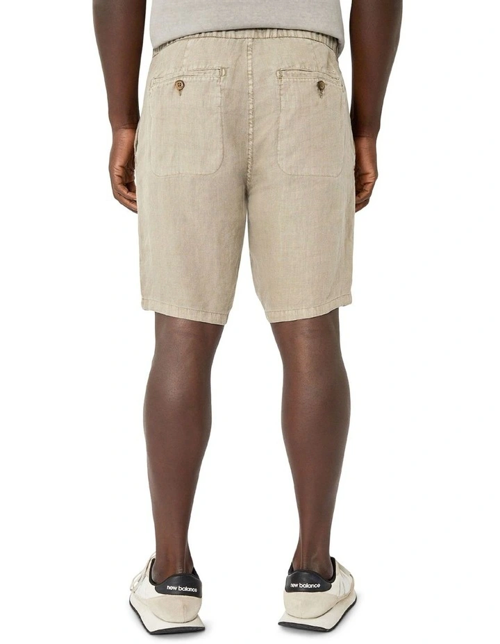 The Baller Linen Short In Beige 4 The Baller Linen Short In Beige - Image 2