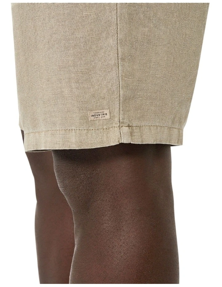 The Baller Linen Short In Beige 6 The Baller Linen Short In Beige - Image 4