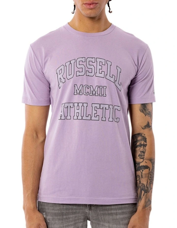 Russell Athletic Numeral Arch Tee Mauve 3 Russell Athletic Numeral Arch Tee Mauve