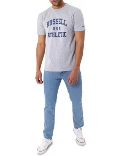 Russell Athletic Team Arch Tee In Grey Marle -Men Clothing Store 951288850 4 720x928