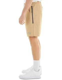 The Ath Zip Woven Short In Beige -Men Clothing Store 951644710 3 1 720x928