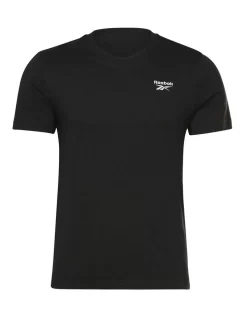 Reebok Left Chest Logo Tee In Black