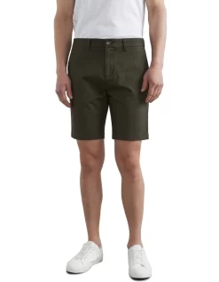 French Connection Slim Chino Short In Khaki