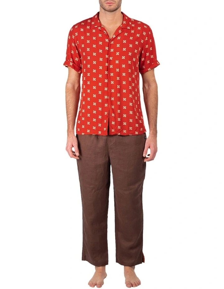 Linen Relaxed Fit Pants In Brown 3 Linen Relaxed Fit Pants In Brown