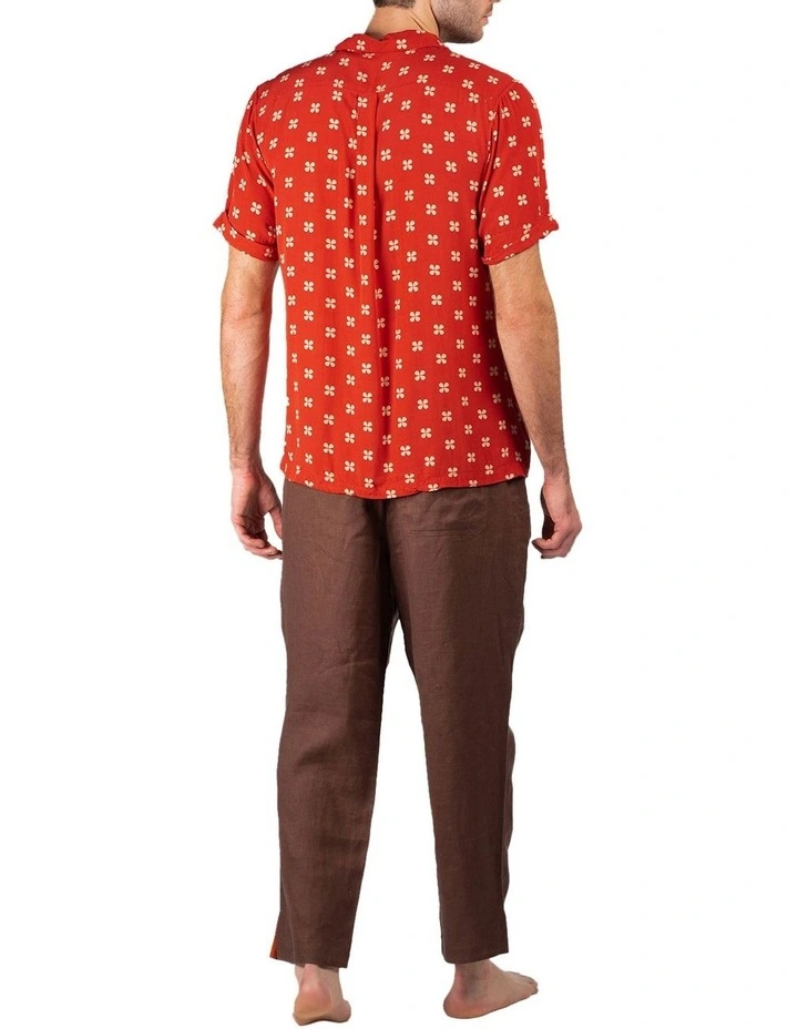 Linen Relaxed Fit Pants In Brown 4 Linen Relaxed Fit Pants In Brown - Image 2